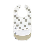 Lässig Set van 3 Slabbetjes Newborn - Happy Fruits, light kaki