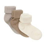 Minymo Babysokken Rib 3-pack Light Taupe