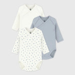Set van katoenen babyrompertjes met lange mouwen en print