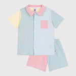 Petit Bateau | Korte geknoopte pyjama van katoen met streepjes 6-8jaar