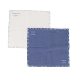 Zusss Set Van 2 Vaatdoekjes Hello Sunshine Happy Place - zand/grijsblauw