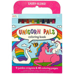 Ooly - Carry Along Crayons & Coloring Book Kit - Unicorn Pals - Kleurboek Voor Kinderen - 48 Pagina's Met Illustraties En 9 Jumbo Kleurpotloden - Ontworpen Met Een Handvat Om Gemakkelijk Mee Te Nemen - Geschikt Voor Kinderen Vanaf 3 Jaar