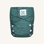 Bumbuns Easy Herbruikbare Luier met klittenband - Groen met print