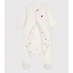 Petit Bateau Uniseks Bodyjama Van Velours - Wit