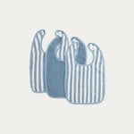 Meyco Baby Slab Klittenband Badstof Jacquard - Fat Stripe Jeans Blue