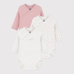 Petit Bateau 3 Bodies Geboorte Lange Mouwen - Multicolor