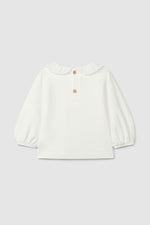 Laranjinha Longsleeve Met Ruches Kraag - Gebroken Wit