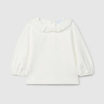Laranjinha Longsleeve Met Ruches Kraag - Gebroken Wit