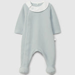 Laranjinha Babygrow Met Geborduurde Kraag - Grijsblauw