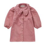 Sproet & Sprout Ribfluwelen Jurk Met Kraag - Painters Blush