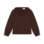 En Fant T-Shirt Lange Mouwen Met Kraag - Deep Mahogany