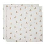 Jollein 2 Hydrofiele Doeken 115x115 - Teddy Bear