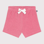 Petit Bateau Baby Short Van Katoenen Badstof Roos