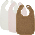 Meyco Set Van 3 Slabbetjes In Badstof - Offwhite/Soft Pink/Toffee