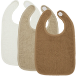 Meyco Set Van 3 Slabbetjes In Badstof - Offwhite/Sand/Toffee