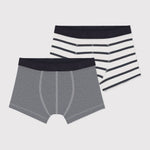 Petit Bateau Set Van 2 Gestreepte Boxershorts Voor Jongens