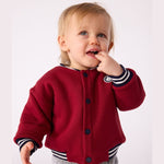 Petit Bateau Jas In Collegestijl - Amarante/Rood