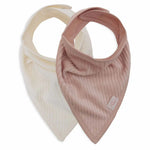 Jollein Slab Bandana - Velvet Rib Wild Rose / Ivory 2pack