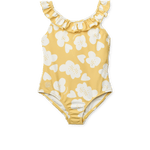 Liewood Kallie Bedrukt Badpak Voor Kinderen - Flower / Lemon Yellow