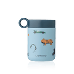 Liewood Kiani Bedrukte Food Jar / Bewaarpot / Thermos Voedselcontainer - Fun / Beach Blue