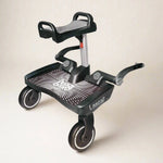 Lascal Universeel Meerijplankje / Footboard Maxi+ Met Zitje - Zwart Met Grijs Zadel