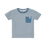 Little Dutch T-shirt korte mouw Indigo Sand Stripe