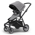 KINDERWAGEN THULE SLEEK GRIJS MELANGE OP ZWART