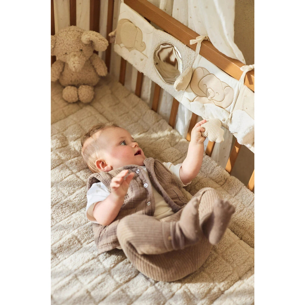 Jollein - Parklegger/Boxkleed 75x95cm - Cloudy Rib - Milky Coffee