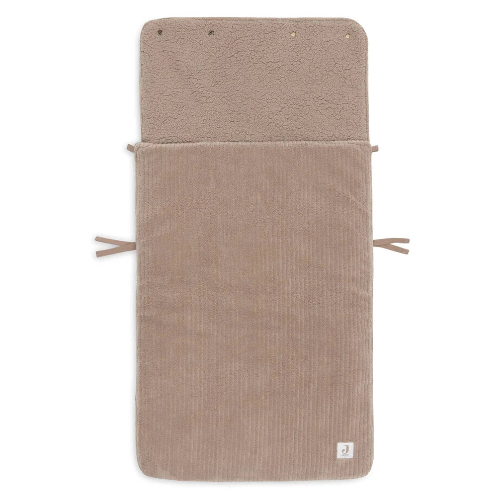 Jollein Voetenzak Groep 0+ 3/5punts - Cloudy Rib - Milky Coffee