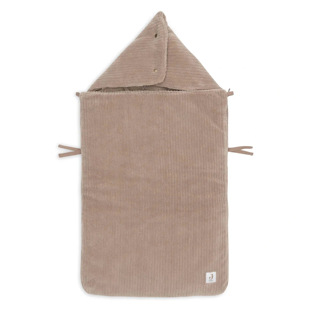 Jollein Voetenzak Groep 0+ 3/5punts - Cloudy Rib - Milky Coffee