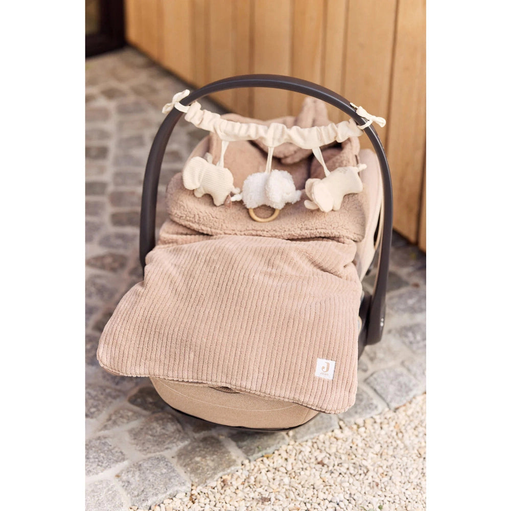 Jollein Voetenzak Groep 0+ 3/5punts - Cloudy Rib - Milky Coffee