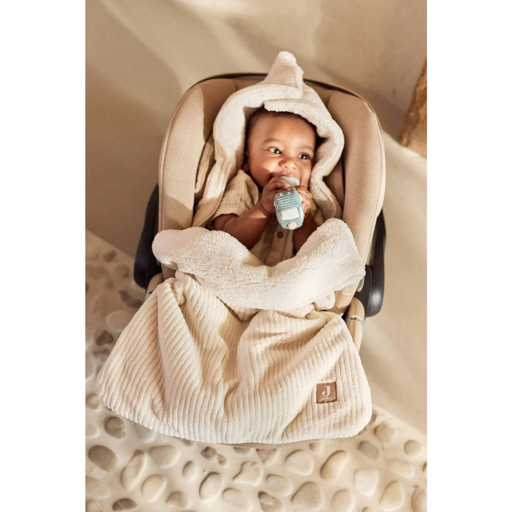 Jollein Voetenzak Groep 0+ 3/5punts - Cloudy Rib - Oatmeal