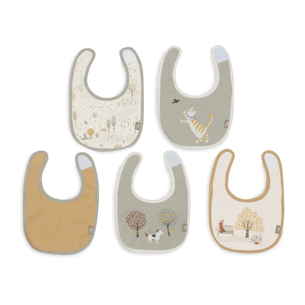 Jollein Slabbetjes Waterproof 5-pack - Tiny Park