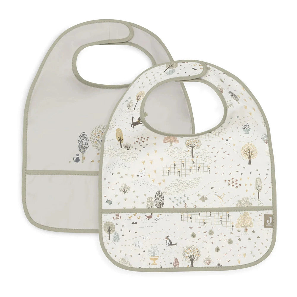 Jollein Slabbetjes Waterproof 2-pack - Tiny Park