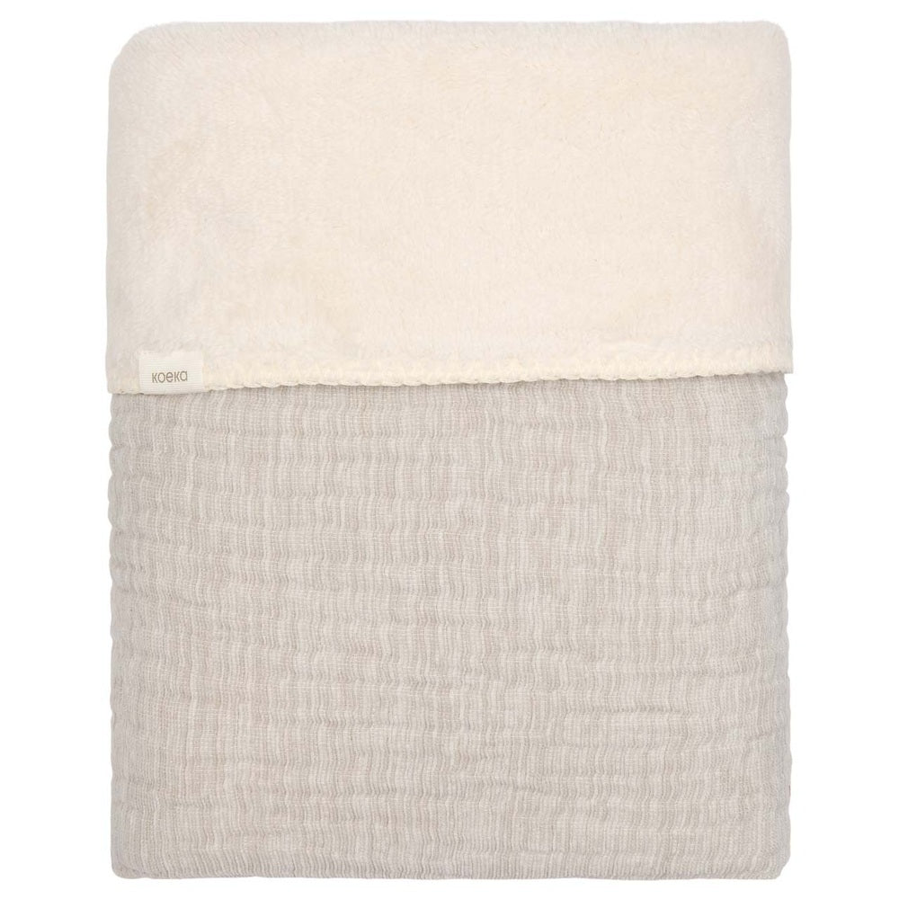 Koeka Wiegdeken Teddy Rivoli - Stone | Wiegdekentje 100x75 cm