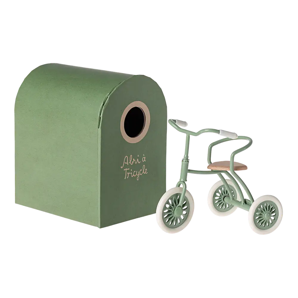Maileg | Miniatuur Fiets / Tricycle - groen - Muis