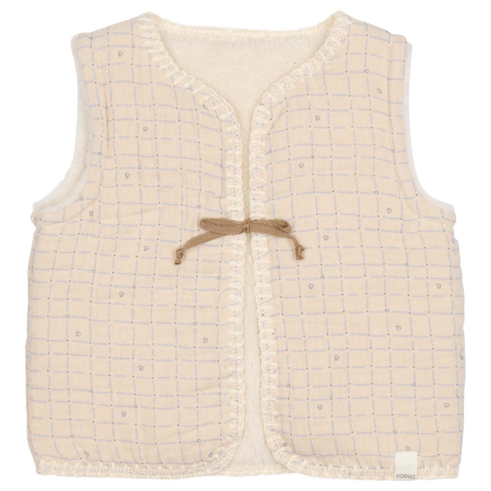 Koeka Baby Gilet Reversible Lind - Warm White