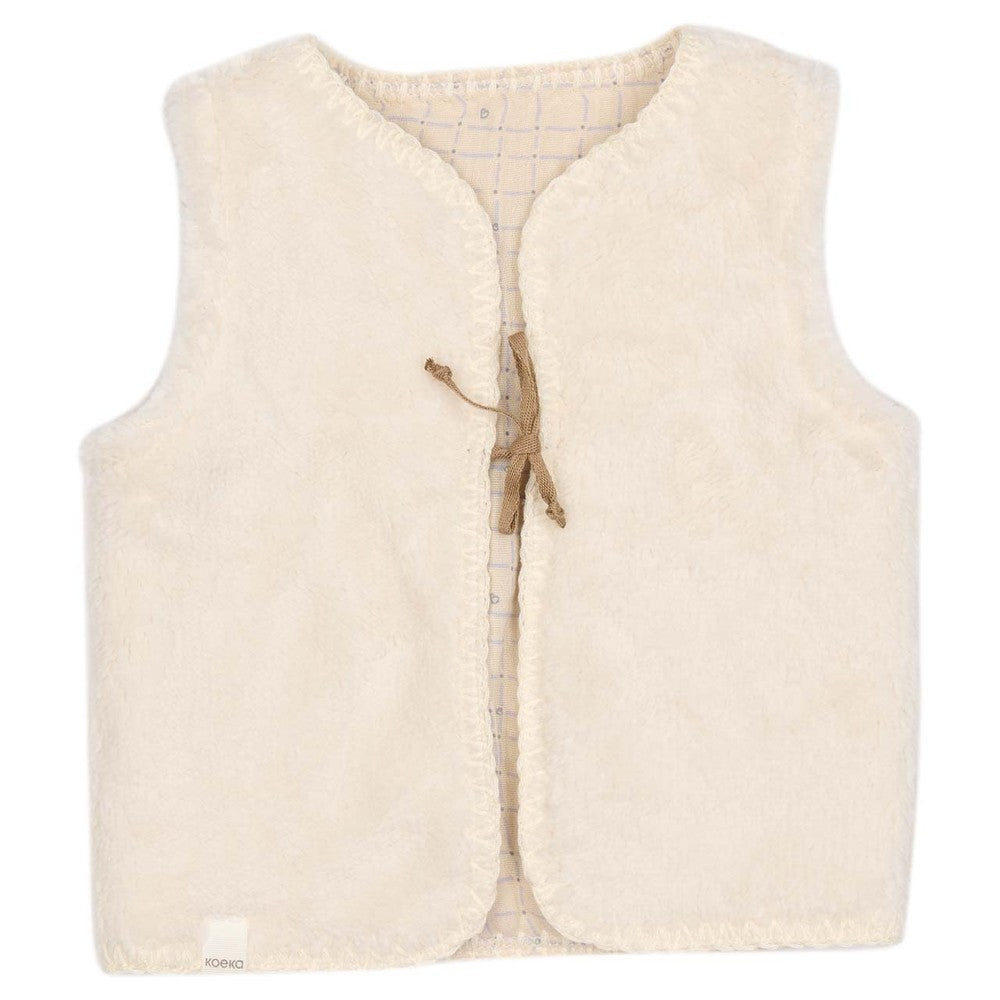 Koeka Baby Gilet Reversible Lind - Warm White