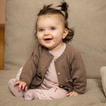 Minymo Gebreide Cardigan - Donker Bruin Melange