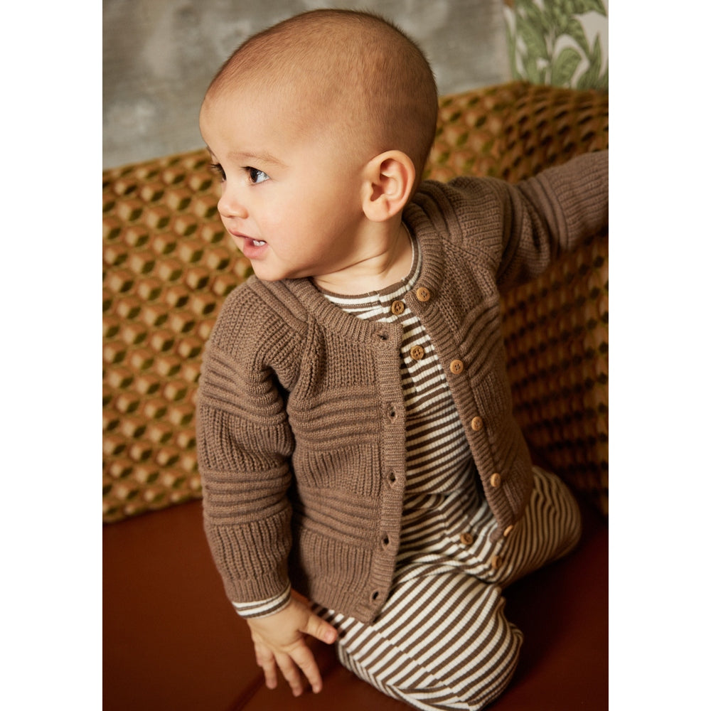 Minymo Gebreide Cardigan - Chocolade
