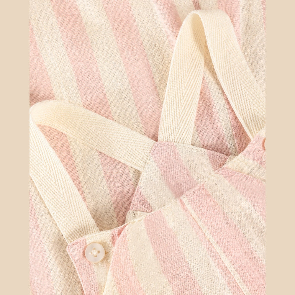 Minymo Overall Gestreept Silver Pink