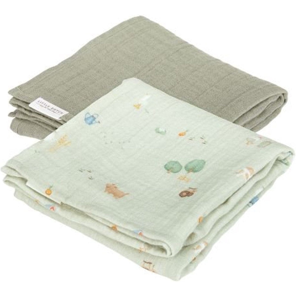 Little Dutch Hydrofiele Doeken Set 70x70 - Farm/Olive