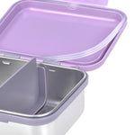 Lässig Lunchbox / Brooddoos Roestvrij Staal Little Gang - Heart Lilac