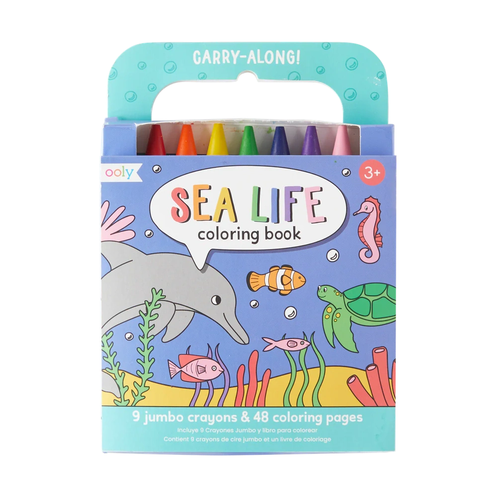 Ooly Carry Along Kleurboekje Met Krijtjes - Sea Life