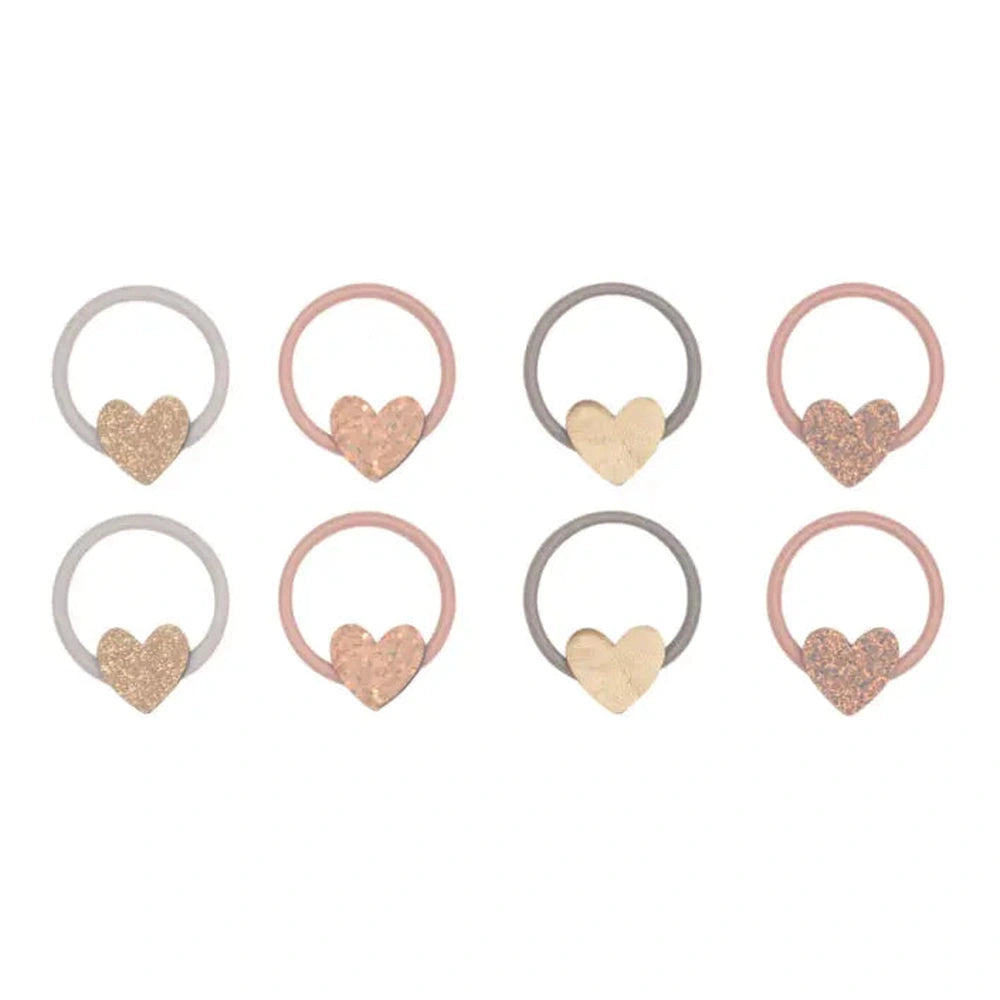 Mimi & Lula Haarelastiekjes 8-pack - Hartjes