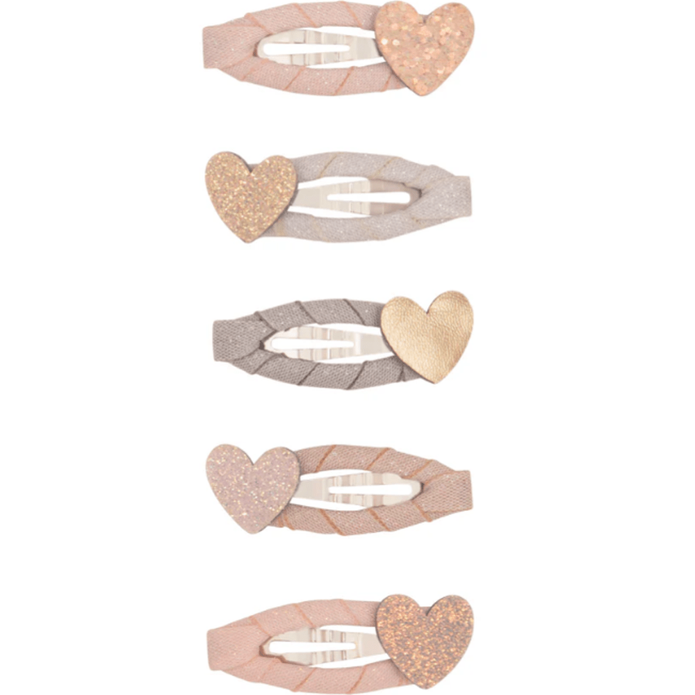 Mimi & Lula Haarclipjes 5-pack - Hartjes