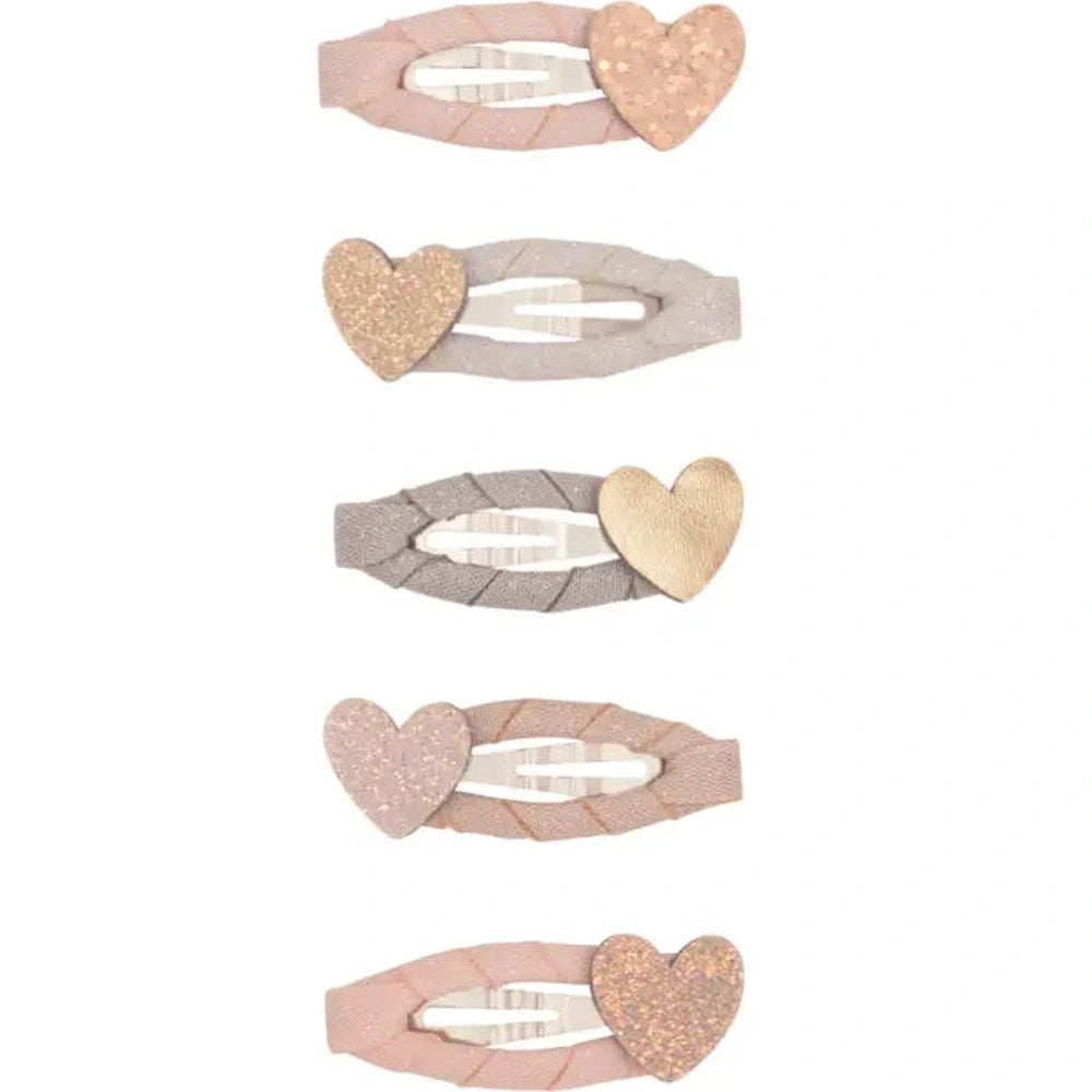 Mimi & Lula Haarclipjes 5-pack - Hartjes