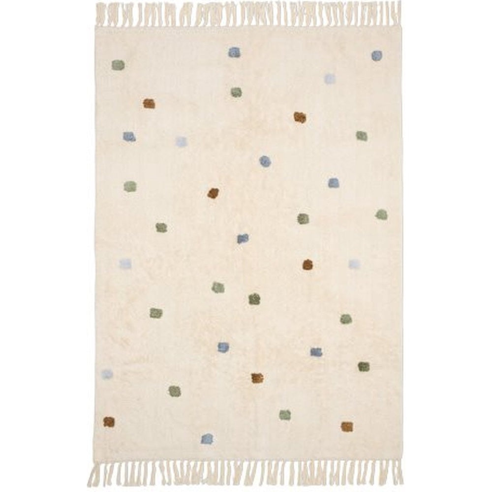 Little Dutch Vloerkleed Kinderkamer 120x170cm - Stippen Blauw