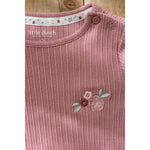 Little Dutch T-shirt Lange Mouwen Uit Biokatoen - Flower/Rouge