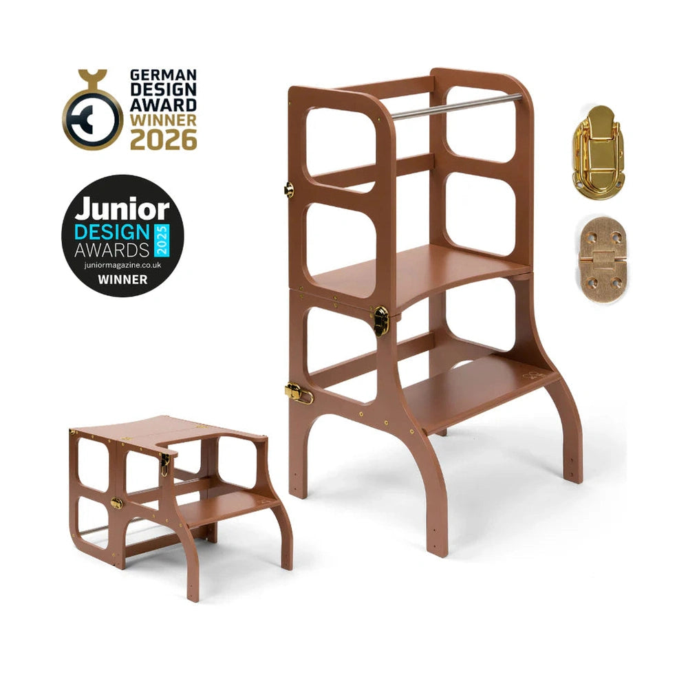 Ette Tete Step N' SIT Montessori Learning Tower / Booster - Gold Limited Edition